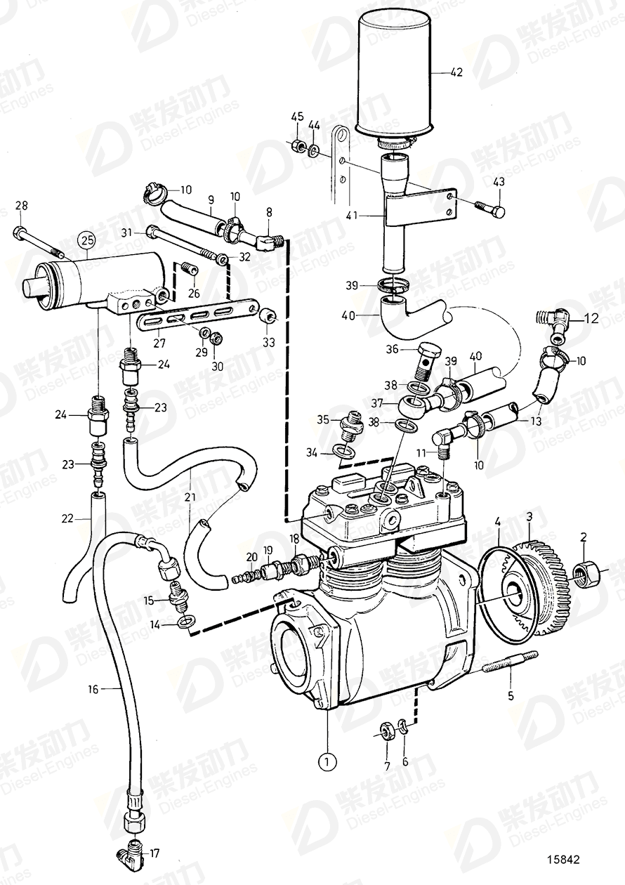 volvo penta Hose 1676509 Drawing volvo penta Hose 1676509 Drawing